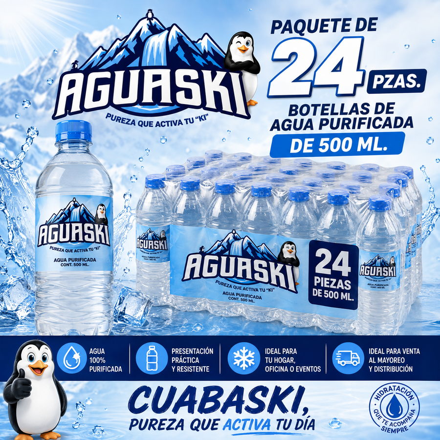AGUA PURIFICADA EMBOTELLADA 500 ML