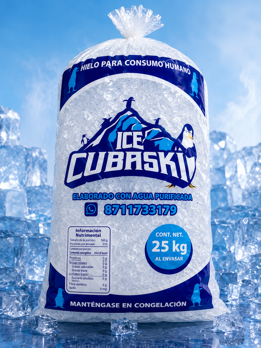 HIELO CUBASKI BOLSA DE 25 KG
