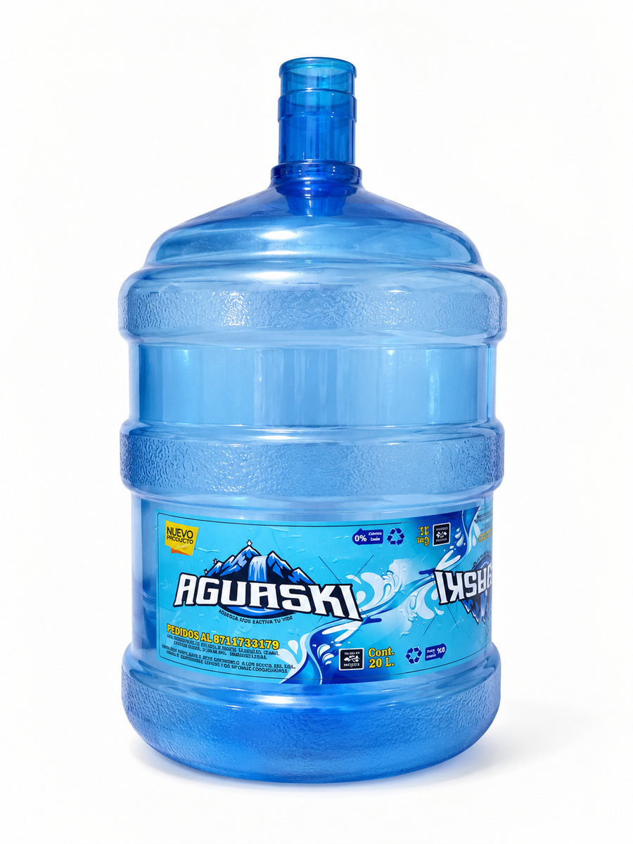 Agua Purificada AGUASKI – Garrafón de 20 Litros